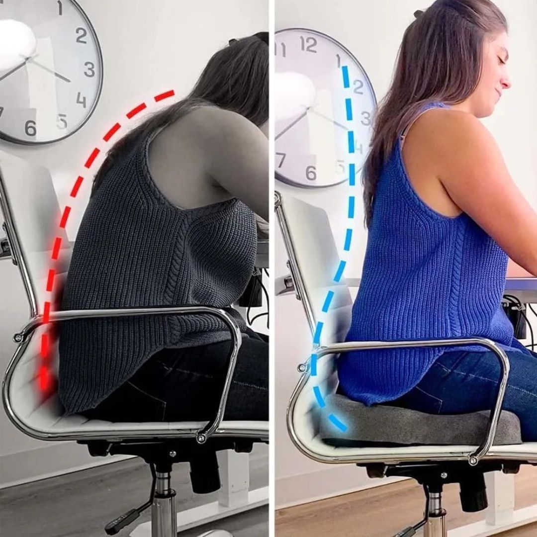 Sciatica Relief Cushion for Tailbone, Hip & Lower Back Support
