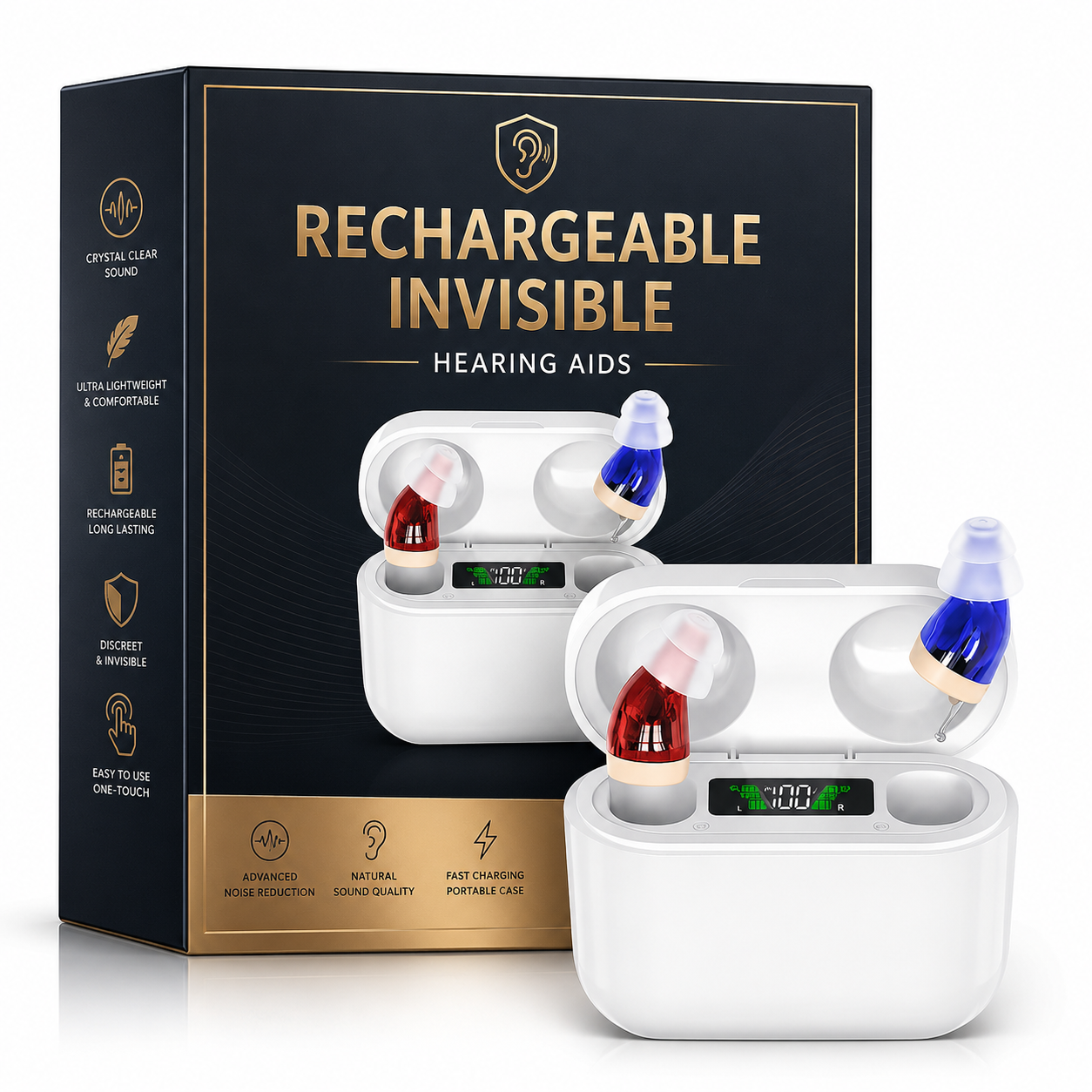 Premium Rechargeable Hearing Aid – Lightweight & Easy to Use