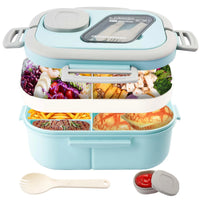 1Pcs Convenient Insulated Lunch Box European Oval Sealed Fresh-keeping Lunch Box Double-layer Household Adult Bento Box
