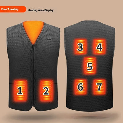 Usb Heated Vest for Men Women Electric Smart Heating Jacket Thermal Waistcoat Lightweight Warm Self Heating Vest Padded Jacket