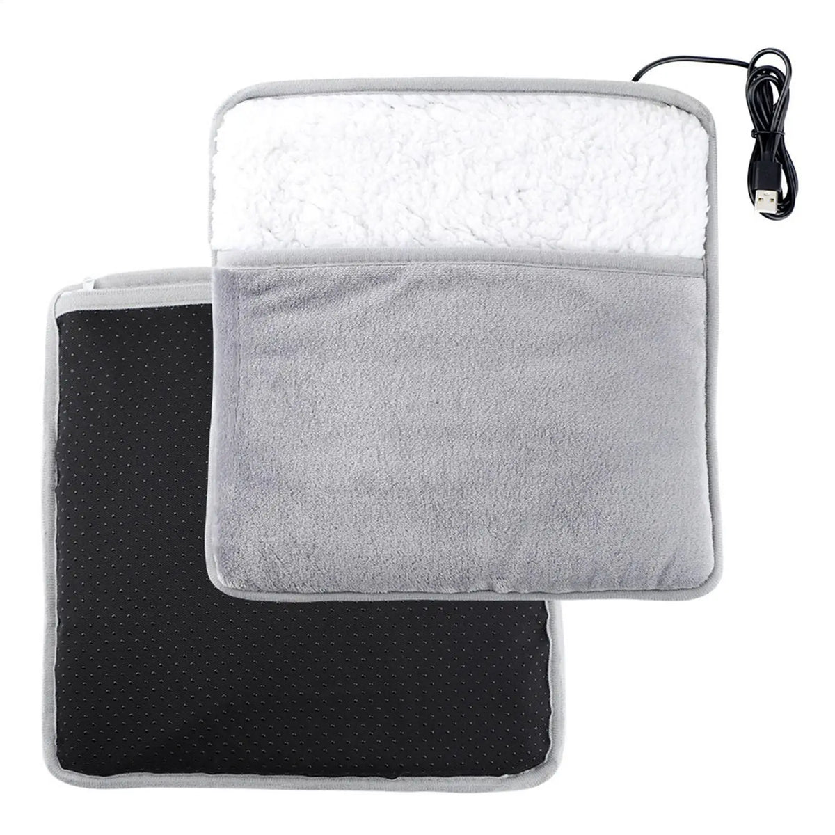 Foot Warmer USB Foot Heater Electric Foot Heating Pad Fast Heating Soft Plush Electric Foot Warmer for Home Heated Feet Warmer