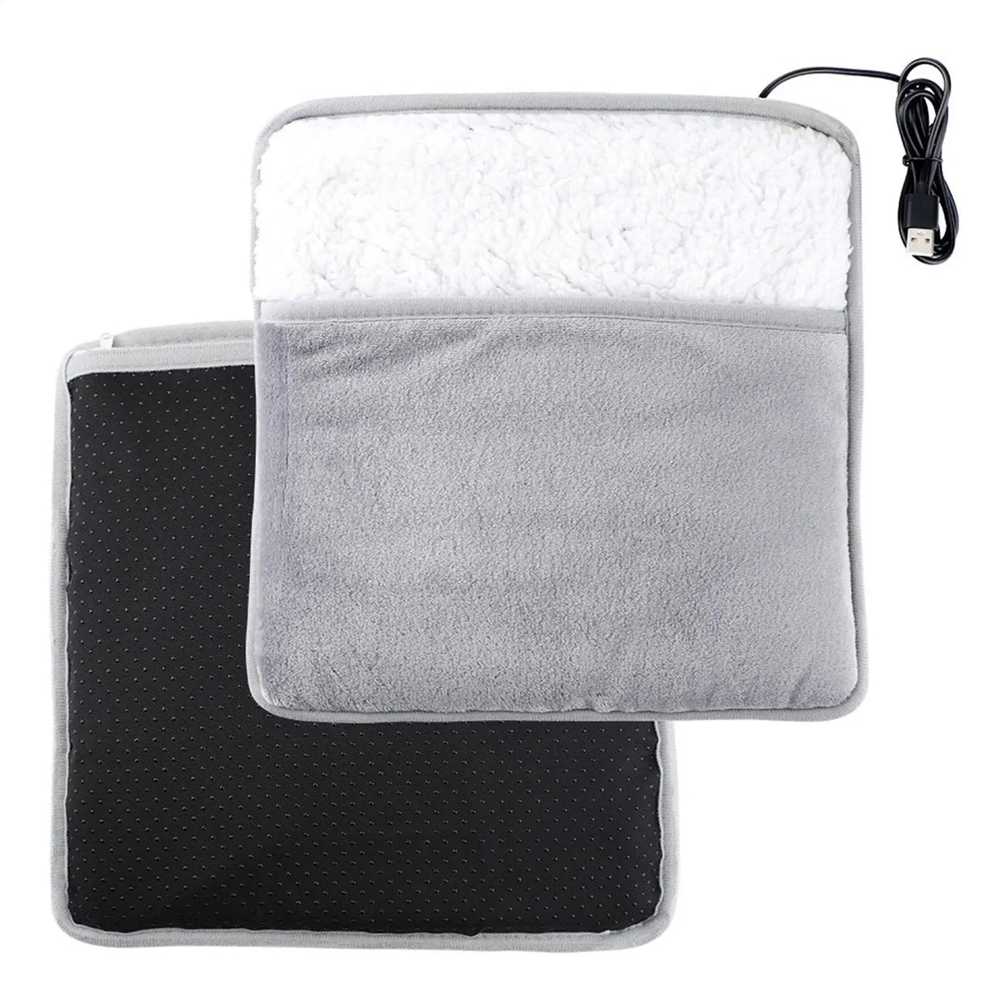 Foot Warmer USB Foot Heater Electric Foot Heating Pad Fast Heating Soft Plush Electric Foot Warmer for Home Heated Feet Warmer