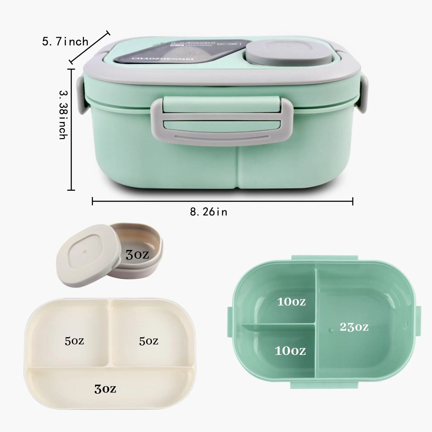 1Pcs Convenient Insulated Lunch Box European Oval Sealed Fresh-keeping Lunch Box Double-layer Household Adult Bento Box