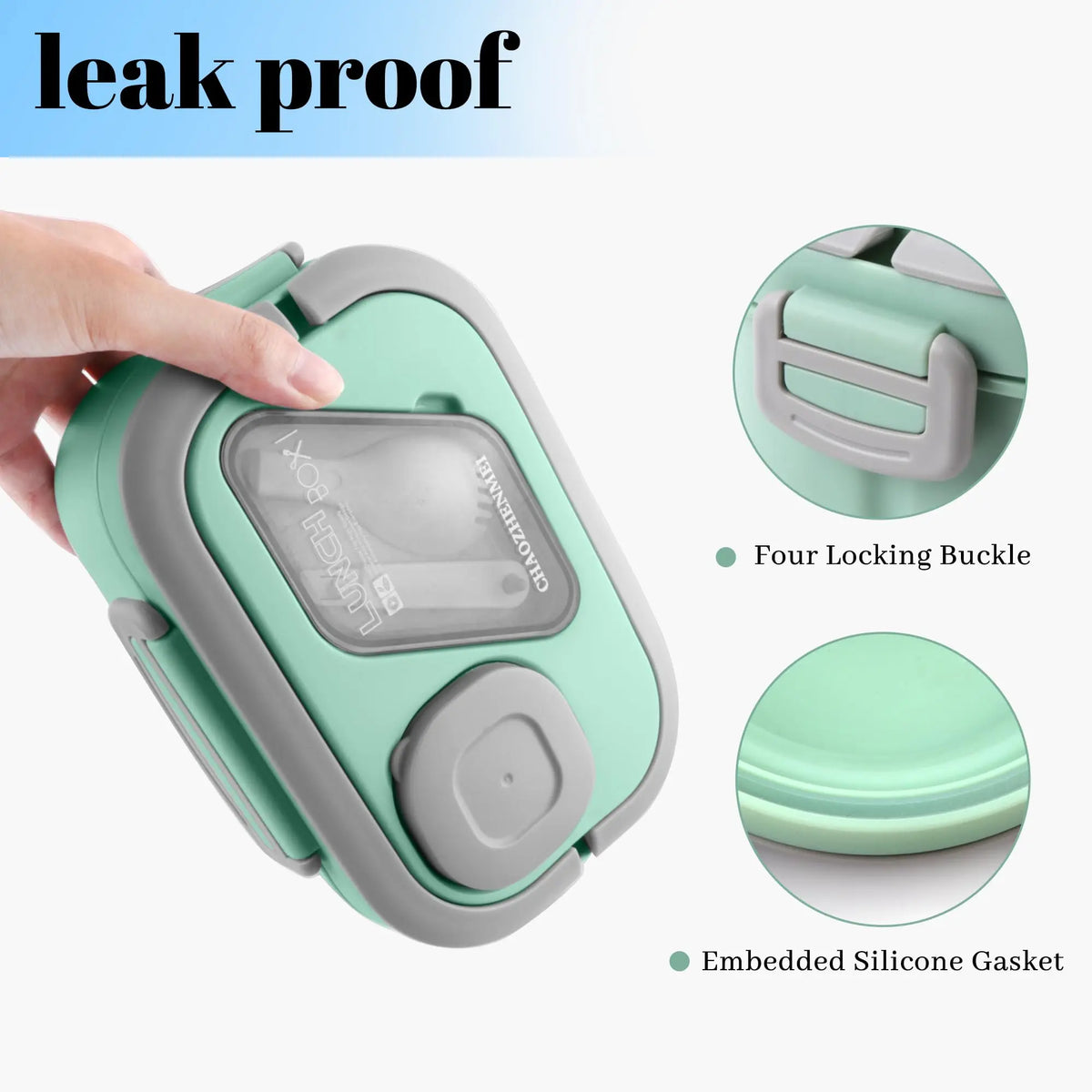 1Pcs Convenient Insulated Lunch Box European Oval Sealed Fresh-keeping Lunch Box Double-layer Household Adult Bento Box