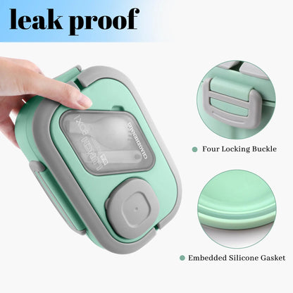 1Pcs Convenient Insulated Lunch Box European Oval Sealed Fresh-keeping Lunch Box Double-layer Household Adult Bento Box