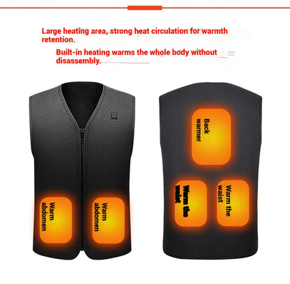 Usb Heated Vest for Men Women Electric Smart Heating Jacket Thermal Waistcoat Lightweight Warm Self Heating Vest Padded Jacket