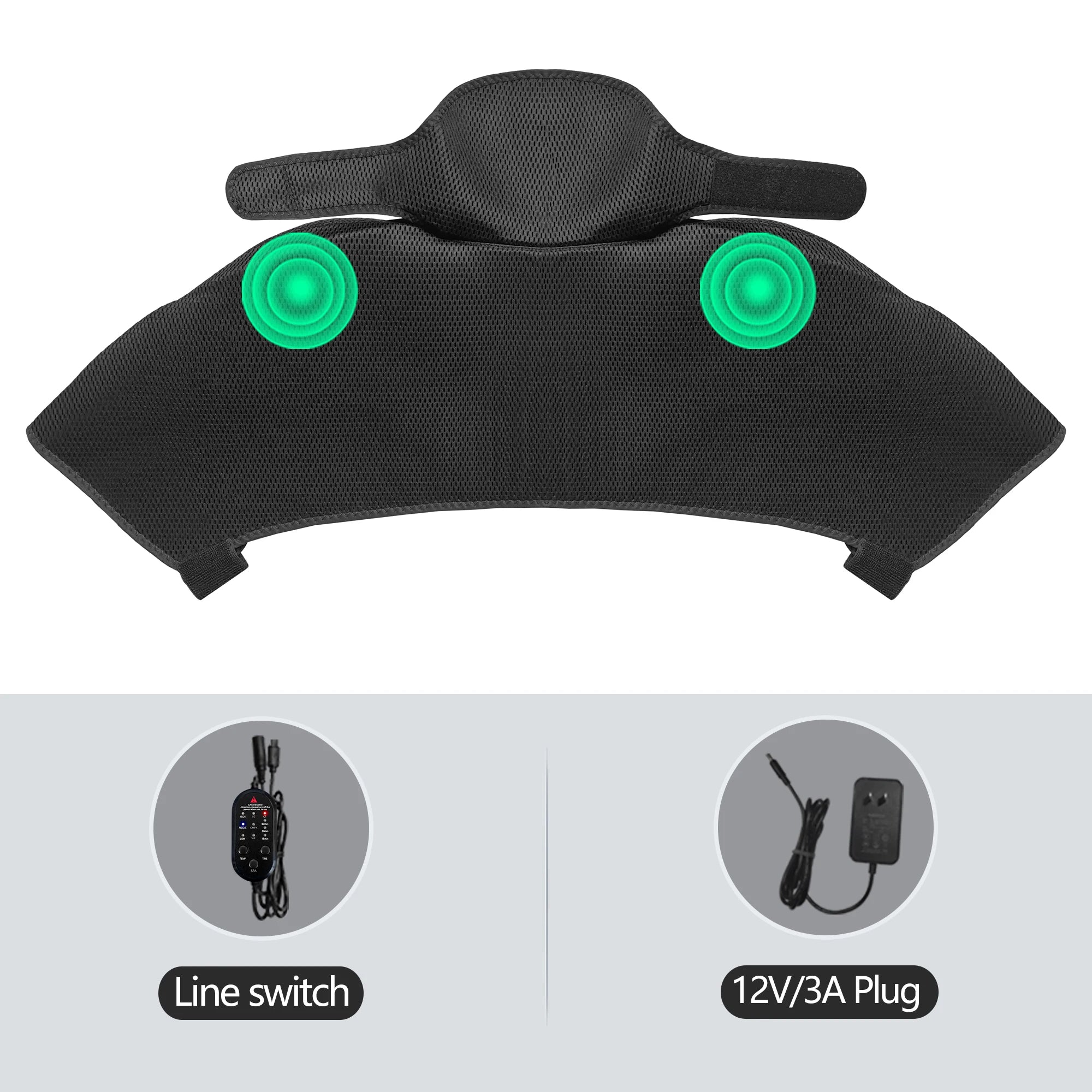 Heated Shoulder Back Massager 3 Massage Heating Functions Fits Shoulders Neck Back Relieves Cervical Soreness Muscle Strains