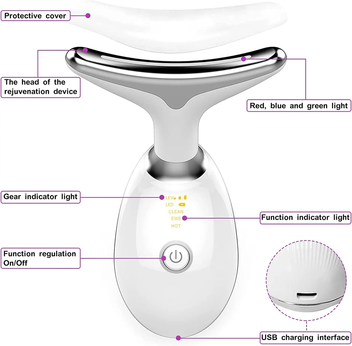 Neck Face Lifter Ems Massager