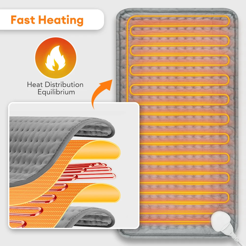 Electric Heating Pad Shoulder Back Leg Pain Relief Physiotherapy Winter Heater Timed Temperature Control Heating Blanket Mat