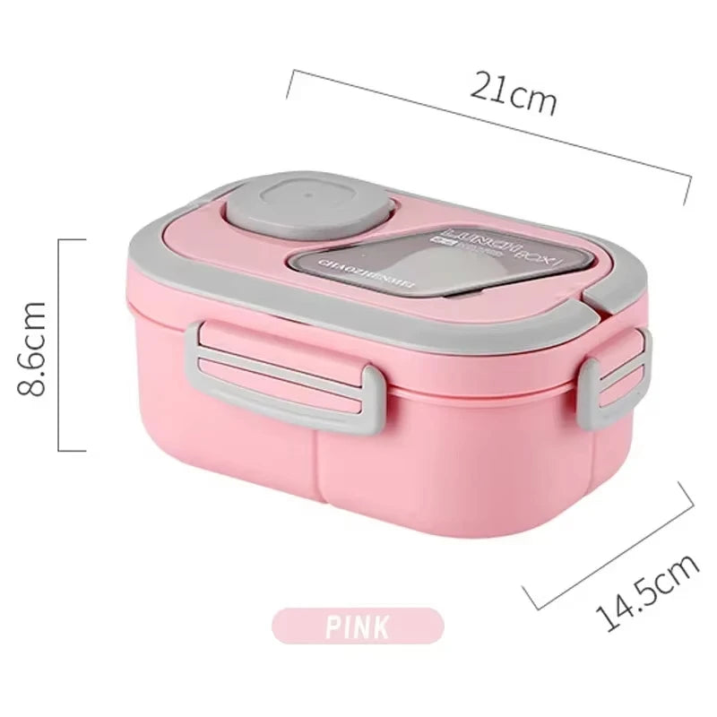 1Pcs Convenient Insulated Lunch Box European Oval Sealed Fresh-keeping Lunch Box Double-layer Household Adult Bento Box