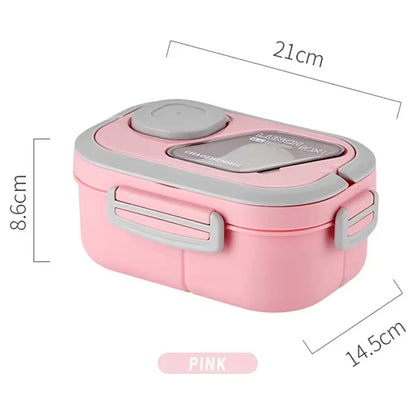 1Pcs Convenient Insulated Lunch Box European Oval Sealed Fresh-keeping Lunch Box Double-layer Household Adult Bento Box