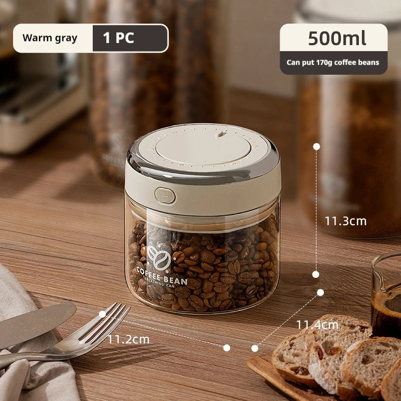 Vacuum Sealed Coffee Bean Storage Jar