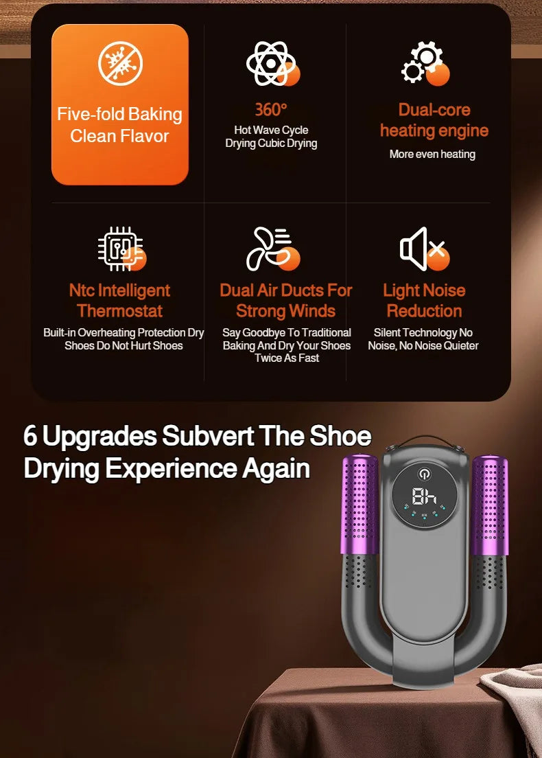 Foldable Shoes Dryer Intelligent Warmer For Home Travel Quick-Drying Shoe Deodorizer Boot Footwear Dry Machine