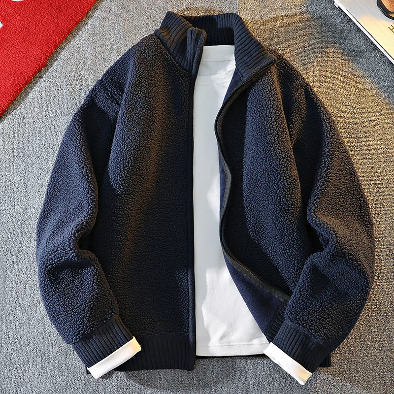 High Quality Mens Fleece Lined Jacket Full Zip Sweatshirt Winter Fall Casual Hooded Jackets Hoodie Fleece Outwear Sherpa Hoodies