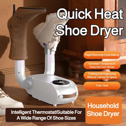 Foldable Shoes Dryer Intelligent Warmer For Home Travel Quick-Drying Shoe Deodorizer Boot Footwear Dry Machine