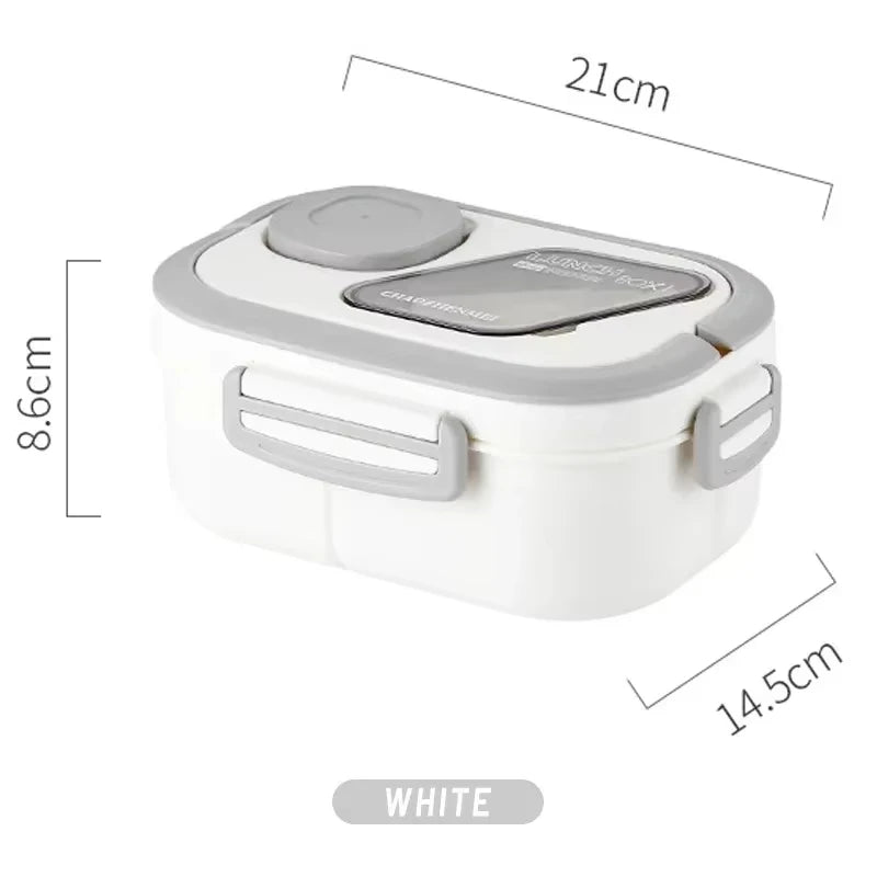 1Pcs Convenient Insulated Lunch Box European Oval Sealed Fresh-keeping Lunch Box Double-layer Household Adult Bento Box