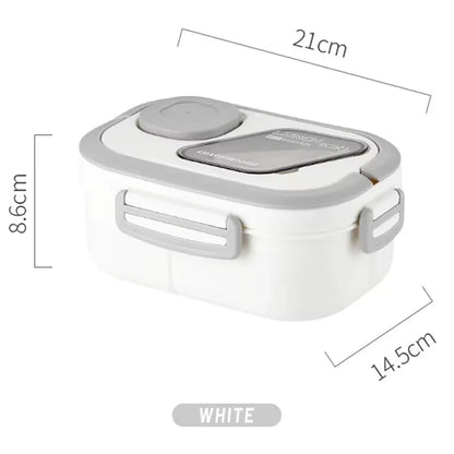 1Pcs Convenient Insulated Lunch Box European Oval Sealed Fresh-keeping Lunch Box Double-layer Household Adult Bento Box