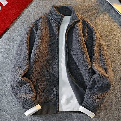 High Quality Mens Fleece Lined Jacket Full Zip Sweatshirt Winter Fall Casual Hooded Jackets Hoodie Fleece Outwear Sherpa Hoodies