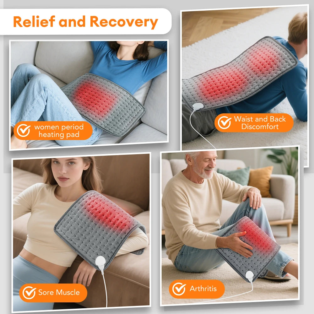 Electric Heating Pad Shoulder Back Leg Pain Relief Physiotherapy Winter Heater Timed Temperature Control Heating Blanket Mat