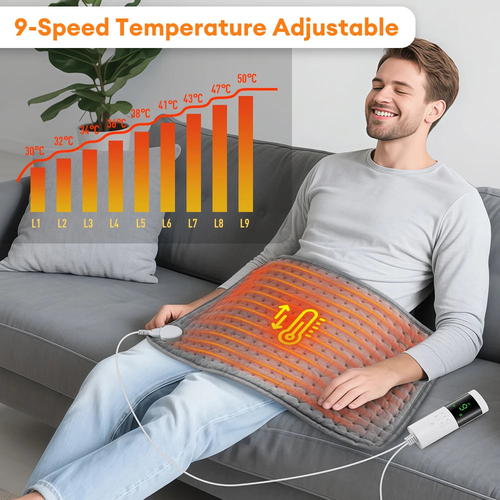 Electric Heating Pad Shoulder Back Leg Pain Relief Physiotherapy Winter Heater Timed Temperature Control Heating Blanket Mat