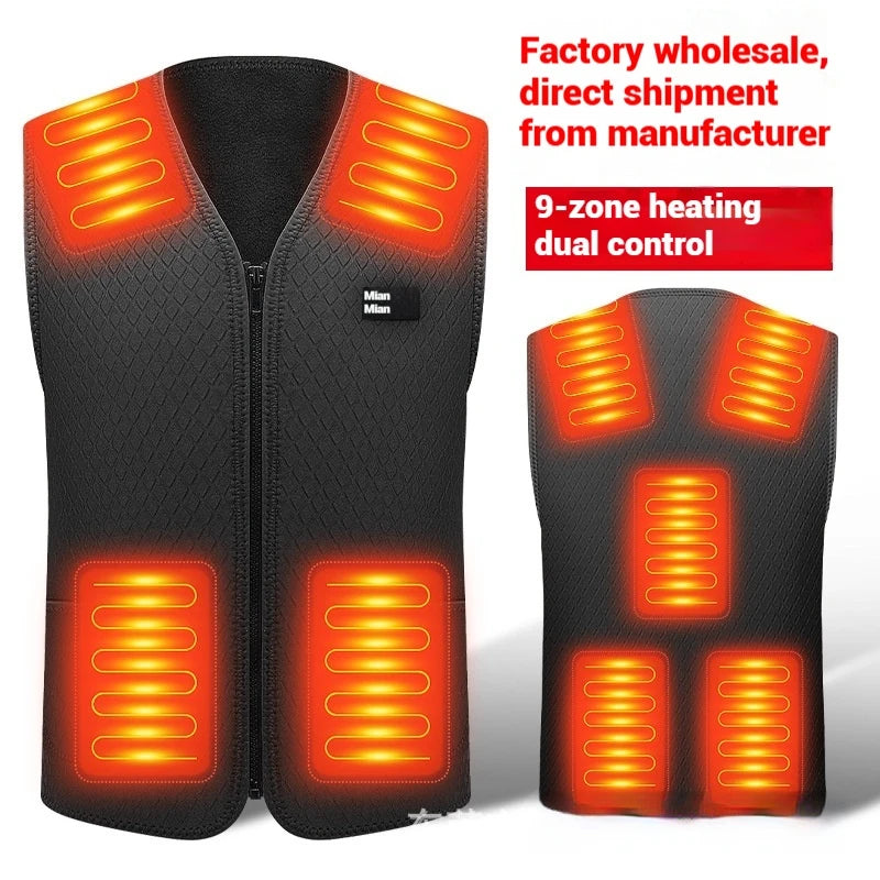 Usb Heated Vest for Men Women Electric Smart Heating Jacket Thermal Waistcoat Lightweight Warm Self Heating Vest Padded Jacket