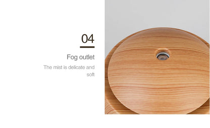 Home Wood Grain Air Humidifier Purifier Aroma Diffuser USB Ultrasonic Cool Mist Sprayer Essential Oil Fragrance