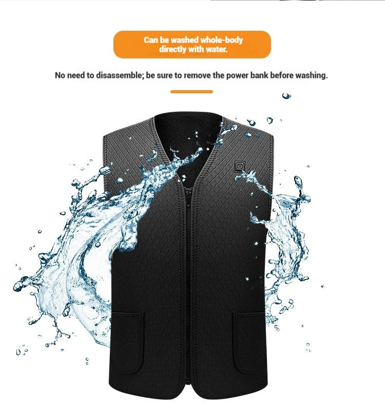 Usb Heated Vest for Men Women Electric Smart Heating Jacket Thermal Waistcoat Lightweight Warm Self Heating Vest Padded Jacket