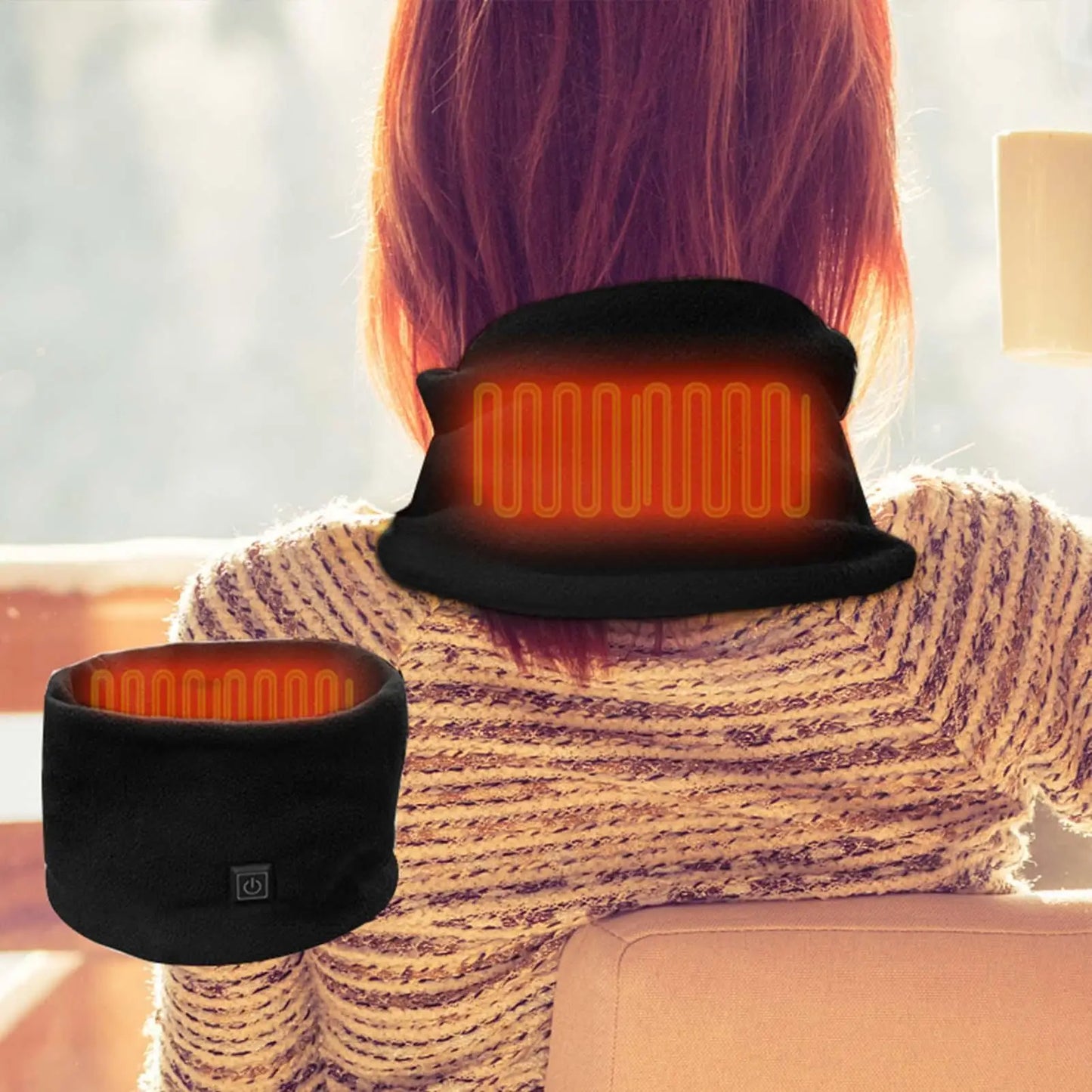 Neck Heating Wrap Scarf Winter Neck Heating Warmer For Men And Women 3 Temperature Modes Neck Heating Warmer Washable For Autumn