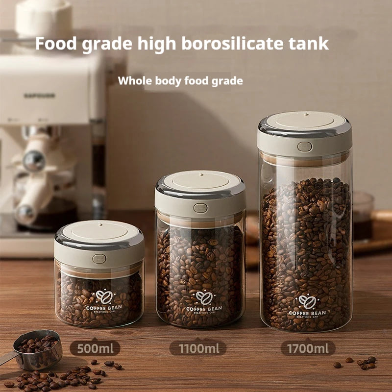 Vacuum Sealed Coffee Bean Storage Jar
