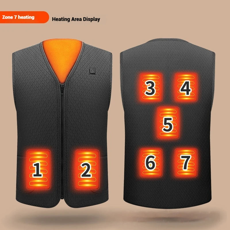 Usb Heated Vest for Men Women Electric Smart Heating Jacket Thermal Waistcoat Lightweight Warm Self Heating Vest Padded Jacket
