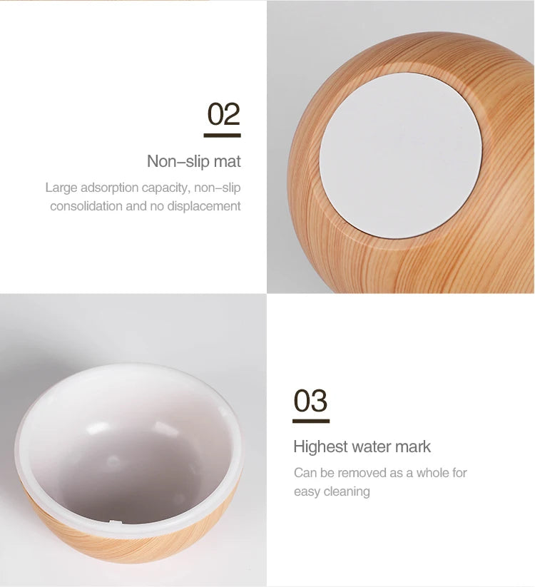 Home Wood Grain Air Humidifier Purifier Aroma Diffuser USB Ultrasonic Cool Mist Sprayer Essential Oil Fragrance
