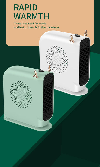 Mini Electric Heater Portable Desktop Low Consumption Warm Heating Fans for Home Office Hand Foot Warmer Heater for Winter 500W