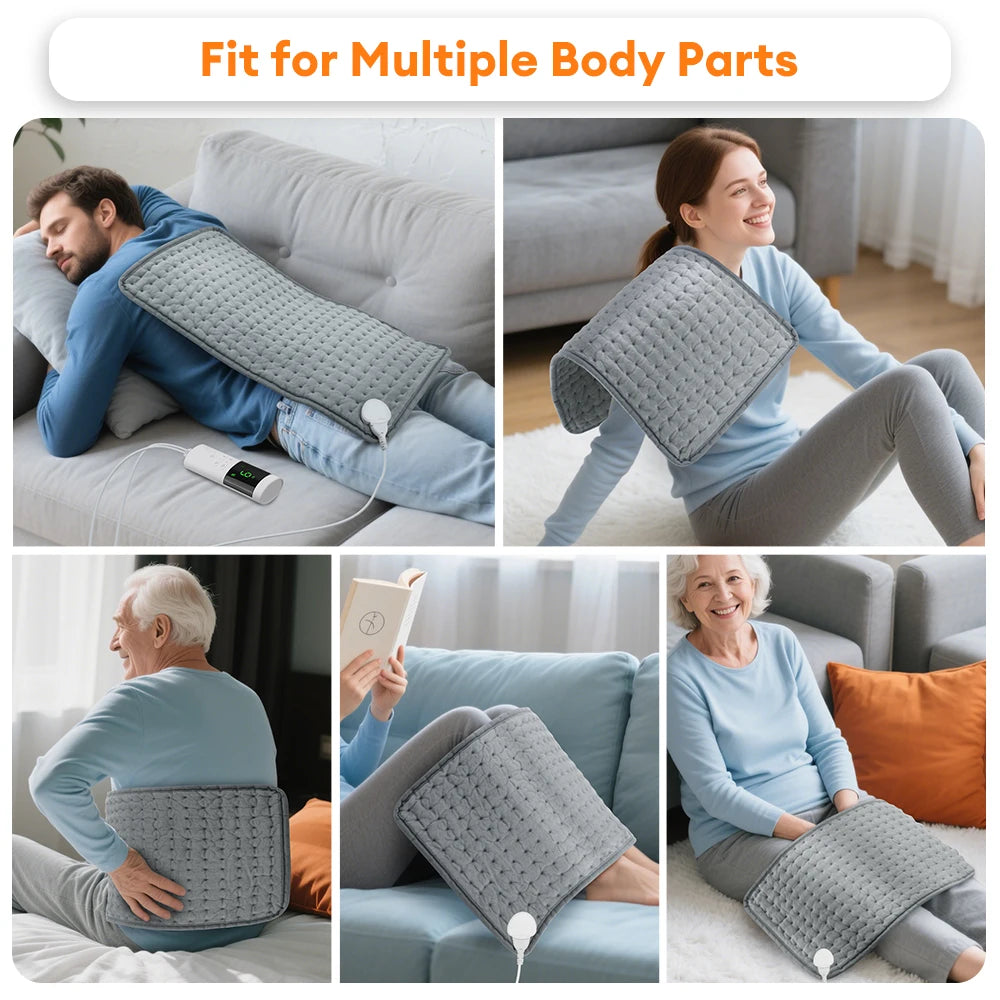 Electric Heating Pad Shoulder Back Leg Pain Relief Physiotherapy Winter Heater Timed Temperature Control Heating Blanket Mat