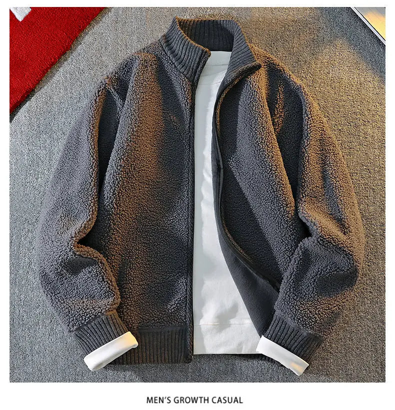 High Quality Mens Fleece Lined Jacket Full Zip Sweatshirt Winter Fall Casual Hooded Jackets Hoodie Fleece Outwear Sherpa Hoodies