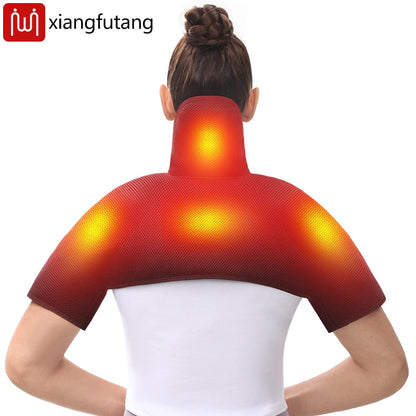Heated Shoulder Back Massager 3 Massage Heating Functions Fits Shoulders Neck Back Relieves Cervical Soreness Muscle Strains
