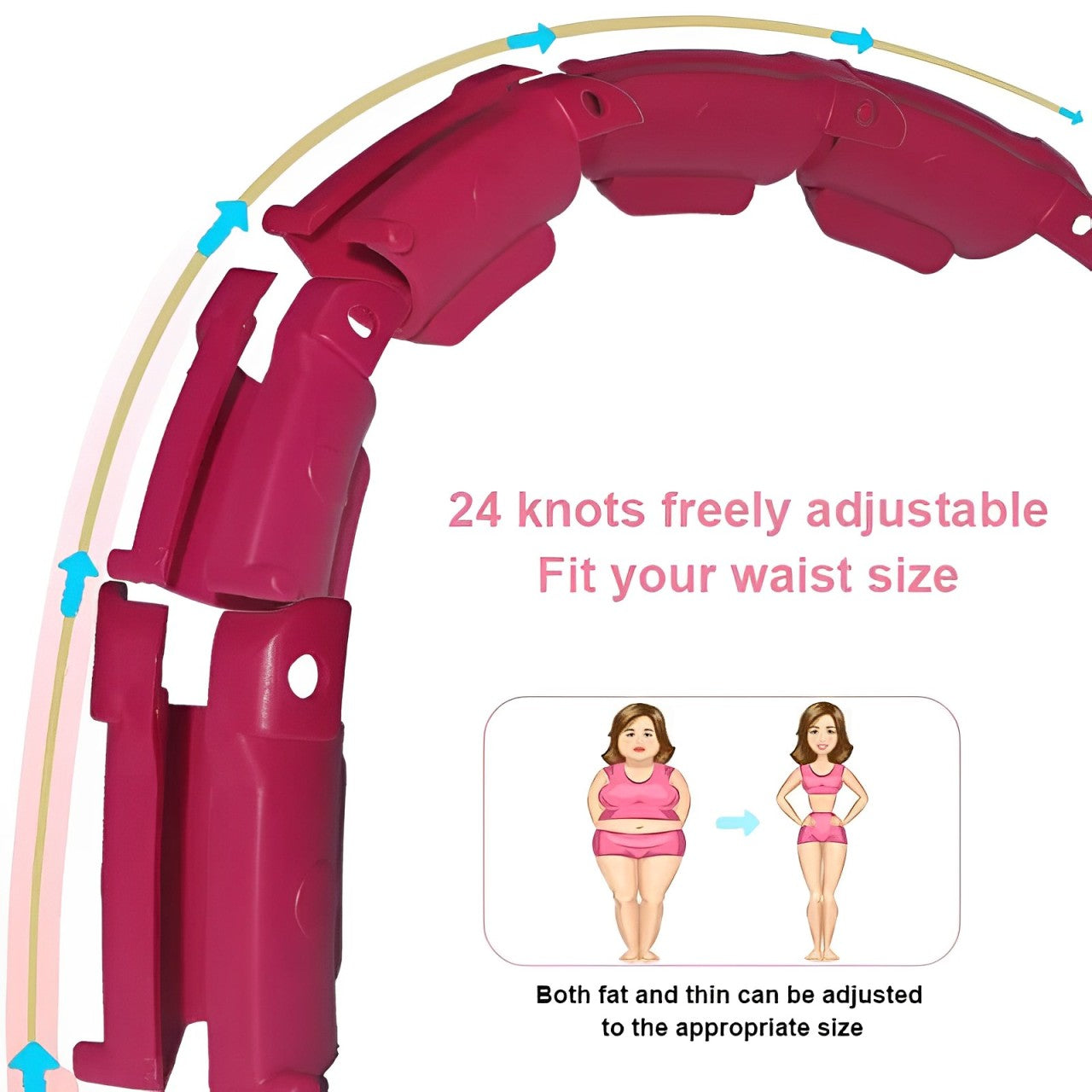 FunFit Weighted Hula Hoop for Waist Slimming & Core Strength