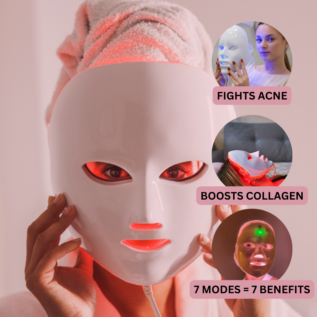 Glowing Skin Red Light LED Mask Bonus (Neck Red Light Strip)