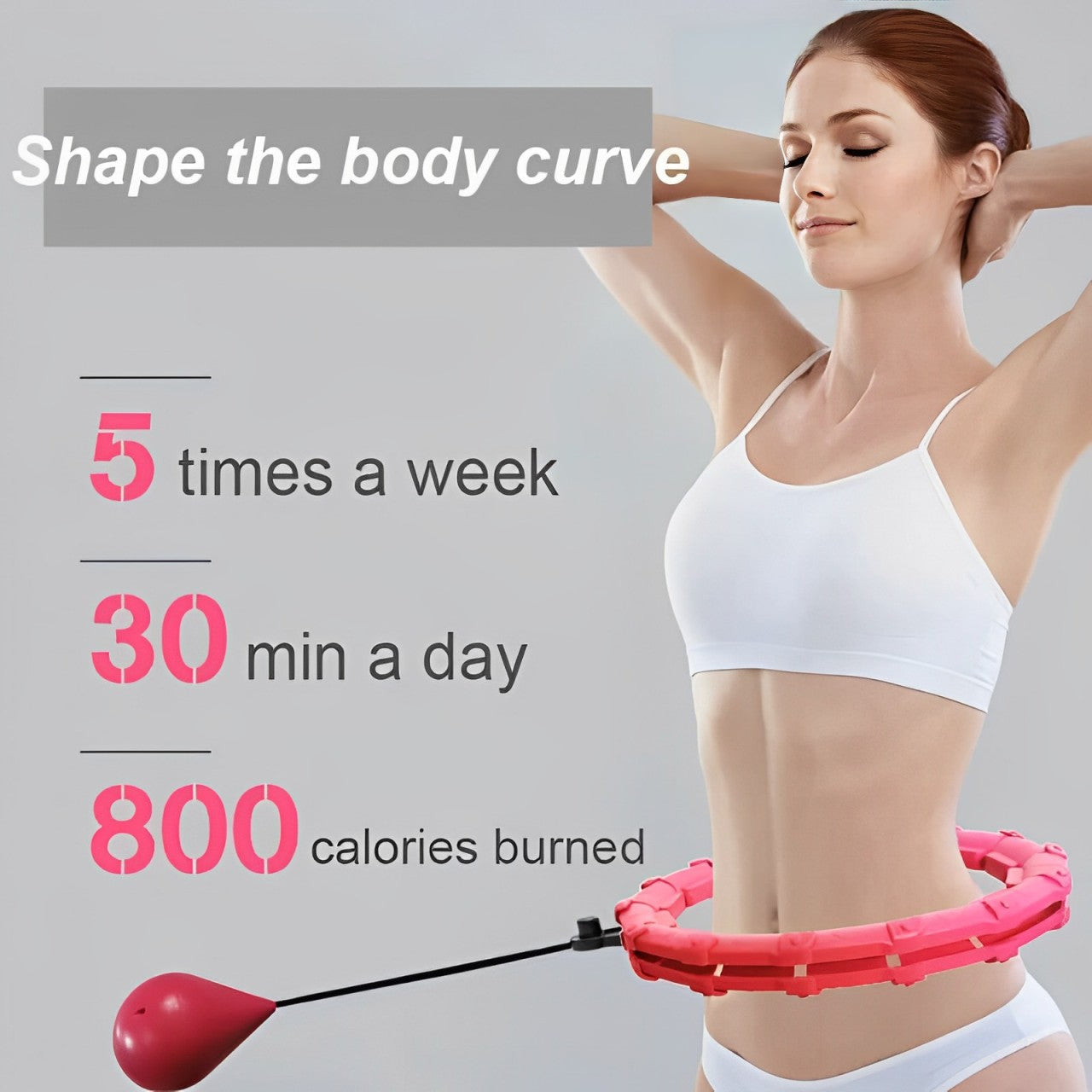 FunFit Weighted Hula Hoop for Waist Slimming & Core Strength